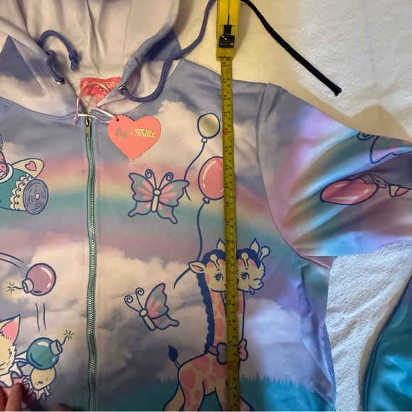 Sugar Thrillz Not So Funhouse Circus Hoodie Pastel Medium Dolls Kill Sh Show Cat - Picture 9 of 16